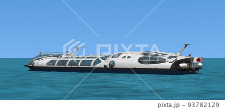 松本零士氏がデザインした水上バス卑弥呼のイラスト 93782129