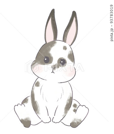 うさぎのイラスト　年賀素材　イースター 93783019