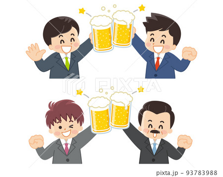 ビールで乾杯するビジネスマン 93783988