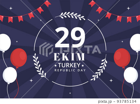 29 Ekim Turkey Republic Day Background Template Hand Drawn Cartoon Flat Illustration 29 Ekim Turkey Republic Day Background Template Hand Drawn Cartoon Flat Illustration 93785134