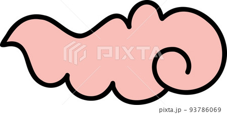 hand drawn chinese style clouds illustration on transparent