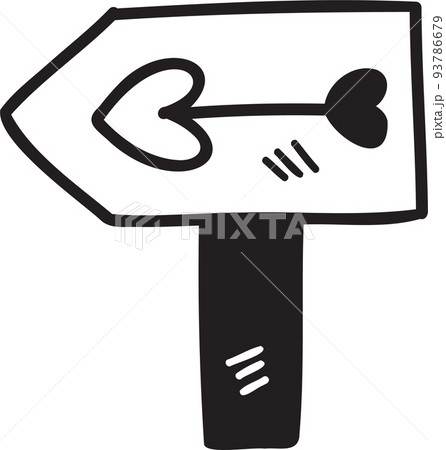 Hand Drawn cute road signs illustration on transparent background 93786679