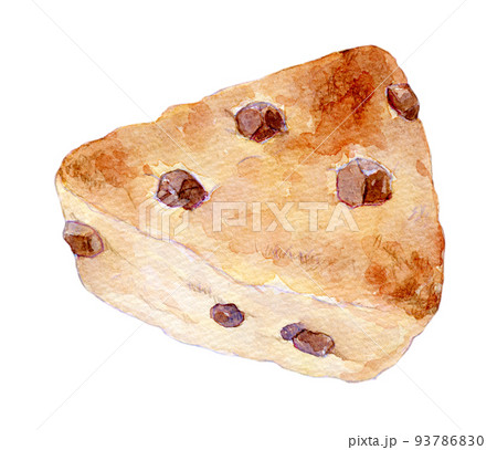 水彩イラスト　スコーン　チョコレート 93786830