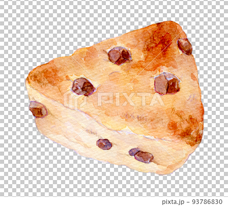 水彩イラスト　スコーン　チョコレート 93786830