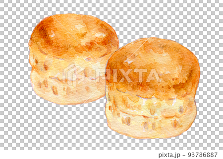 水彩插圖烤餅平原 93786887