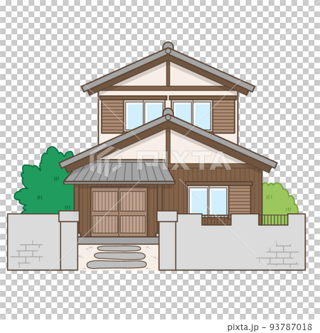 房子，房子，獨立的房子，日本房子，插圖 93787018