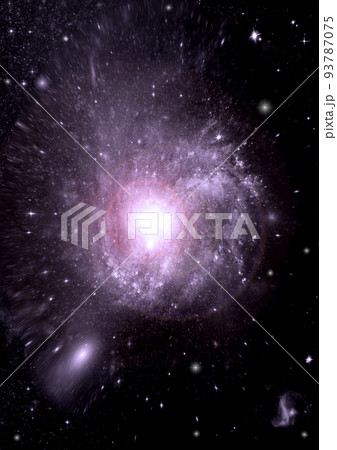 galaxy in a free space. 3D rendering galaxy in a free space. 3D rendering 93787075
