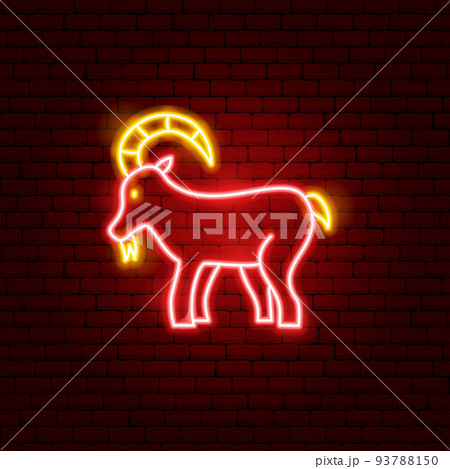 Goat Chinese Zodiac Neon 93788150