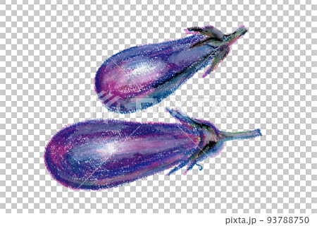 茄子蠟筆插圖 93788750