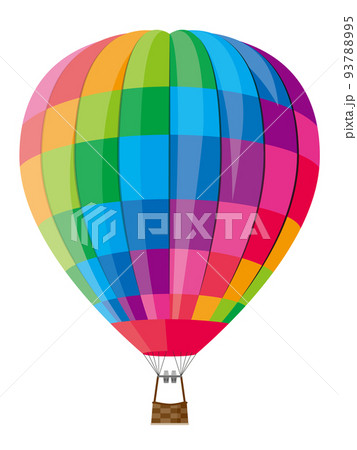 カラフルな気球 1機のイラスト素材 [93788995] - PIXTA