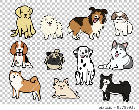 各種犬種的插圖 93789935