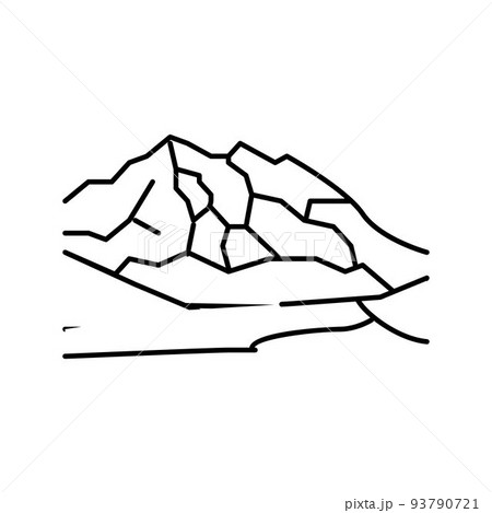 mckinley mount line icon vector illustration mckinley mount line icon vector illustration 93790721