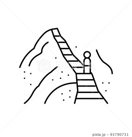 haiku stairs line icon vector illustration haiku stairs line icon vector illustration 93790731