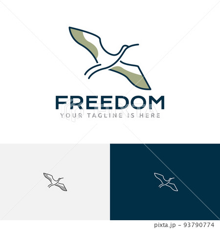 Freedom Flying Stork Bird Wings Sky Logo 93790774