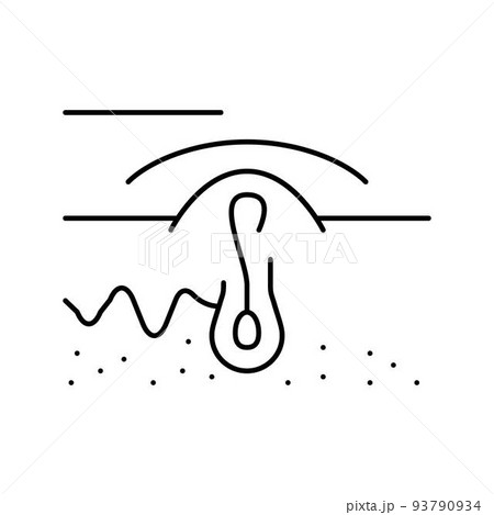 darkened skin line icon vector illustration darkened skin line icon vector illustration 93790934
