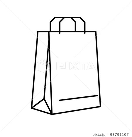 paper bag line icon vector illustration 93791107