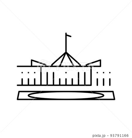 canberra city line icon vector illustration 93791166