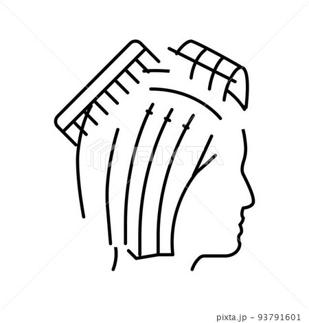 preparation for hairdressing line icon vector illustration 93791601