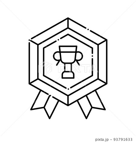 award decorated cup line icon vector illustration award decorated cup line icon vector illustration 93791633