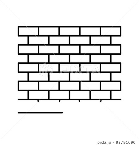 wall fence line icon vector illustration 93791690