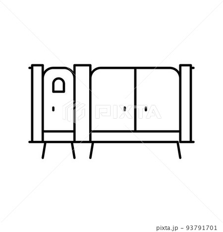 entrance fence line icon vector illustration 93791701