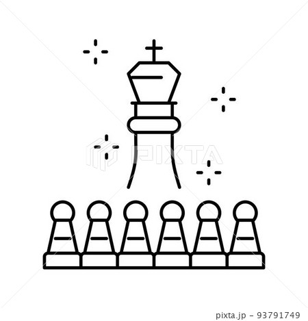 leader of game line icon vector illustration 93791749
