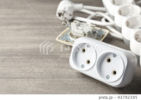 Concept of electrician tools, space for text 93792395