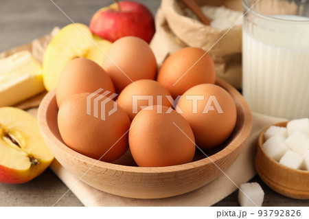 Concept of cooking cake or pie, close up 93792826