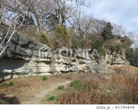逗子市のお猿畠の大切岸 93794849