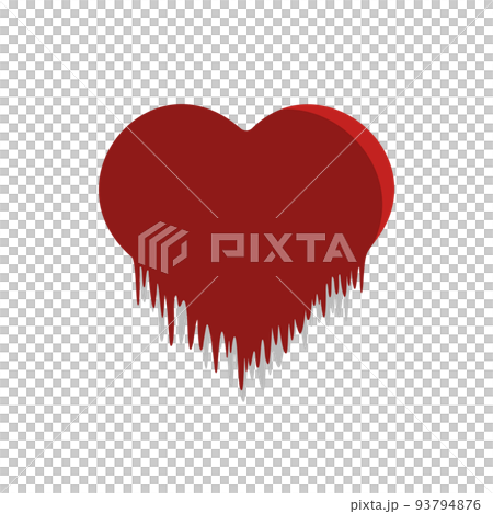 崩れる赤いハート - 失恋・心が壊れる・うつ・メンタルヘルスのイメージ素材 崩れる赤いハート - 失恋・心が壊れる・うつ・メンタルヘルスのイメージ素材 93794876