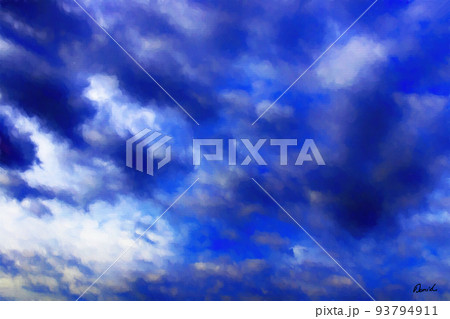 Dark thunderclouds in white and purple colors Dark thunderclouds in white and purple colors 93794911