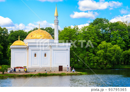 Turkish Bath pavilion in the Catherine Park in Tsarskoye Selo, Pushkin, Russia Turkish Bath pavilion in the Catherine Park in Tsarskoye Selo, Pushkin, Russia 93795365