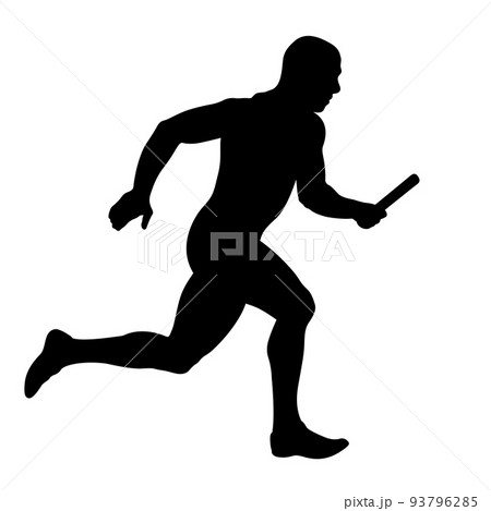 athlete runner running relay race athlete runner running relay race 93796285