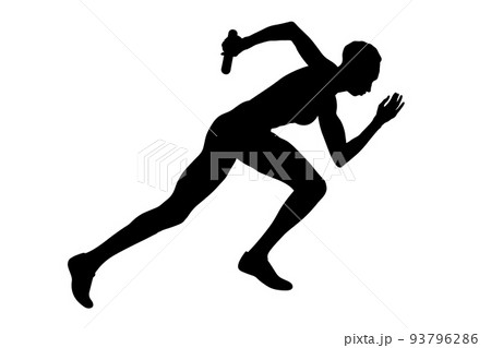 start girl runner running relay race start girl runner running relay race 93796286