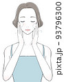 スキンケア　洗顔する女性 93796300
