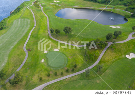 Top view of the golf court 93797345