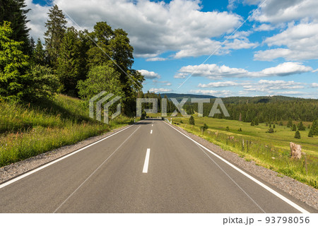 Road in the Black Forest near Bernau, Baden-Wuerttemberg, Germany 93798056