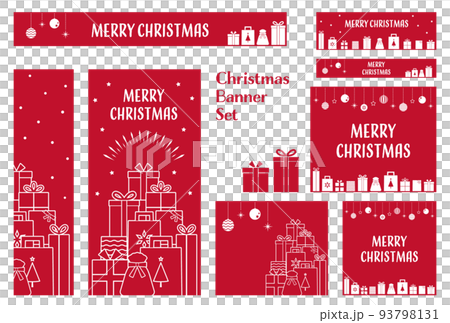 Banner set_Christmas gift_red 93798131
