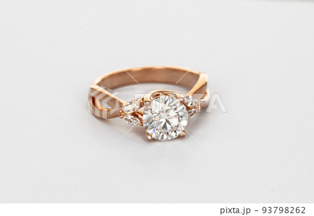 Engagement Gold Ring With Luxury Diamond 93798262