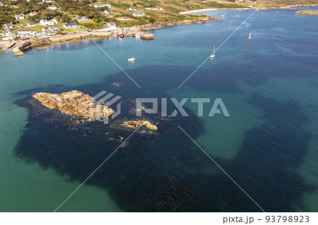 Aerial view of Leabgarrow on Arranmore Island in County Donegal, Republic of Ireland Aerial view of Leabgarrow on Arranmore Island in County Donegal, Republic of Ireland 93798923