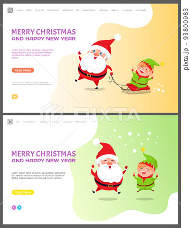 Merry Christmas and Happy New Year Santa Claus 93800983