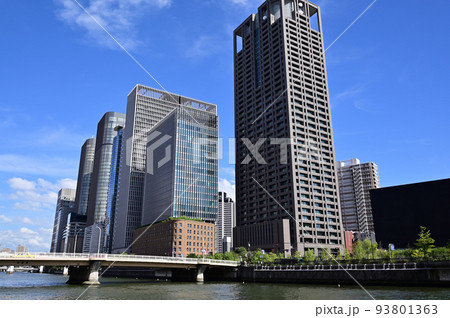 堂島川田蓑橋沿い風景 93801363