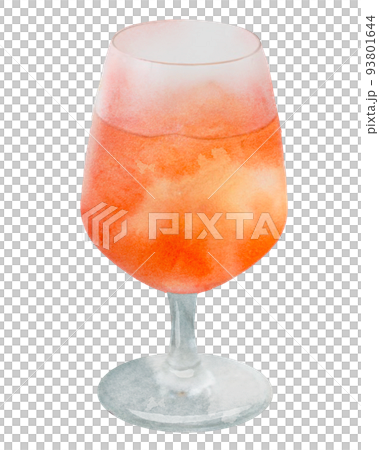 Hand drawn watercolor illustration of iced tea 93801644