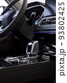 Interior of new modern unknown car in showroom. 93802425