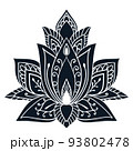 Vector flowers over black background 93802478