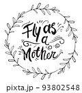 Vector Greeting Card For Gift Tag Decor. Fly as a Mother 93802548