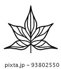 Stylized Tree Leaf On A White Background 93802550