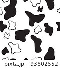 Dairy Cow Skin Pattern Vector Design With Smooth Mottled Texture 93802552