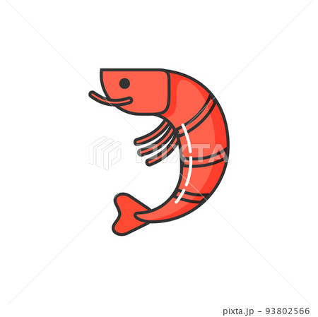Allergy on Seafood, Isolated Icon of Allergen 93802566