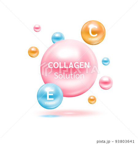 Electron for Collagen and Vitamins. Therapy helps maintain strong bone. Medical scientific and healthcare concept. 3D Vector EPS10 illustration. Electron for Collagen and Vitamins. Therapy helps maintain strong bone. Medical scientific and healthcare concept. 3D Vector EPS10 illustration. 93803641